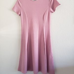 Medium Forever 21 Pink Ribbed Summer Dress